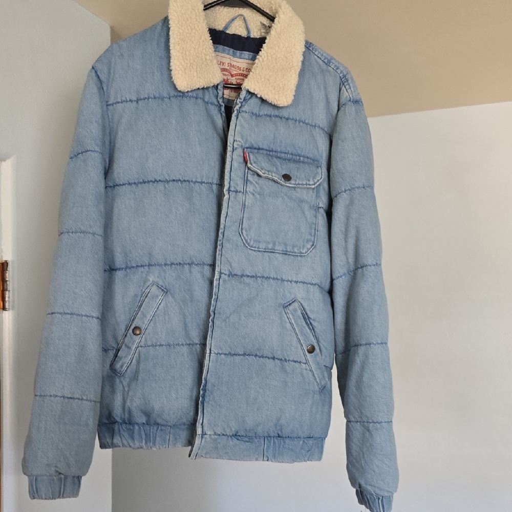 BNWT Levi's Denim Quilted Sherpa Collar Jacket